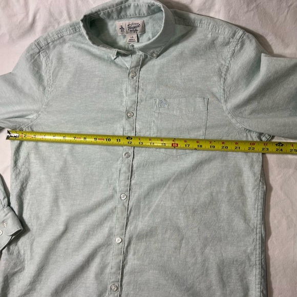 Penguin Large pastel mint green button down shirt - Picture 7 of 8